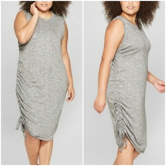 Ava & Viv Dresses & Skirts - Ava & Viv heathered ruched tank dress